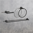 Elegant Kitchen and Bath Alma 3-Pc Stainless Steel Hardware Set in Black