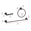 Elegant Kitchen and Bath Alma 3-Pc Stainless Steel Hardware Set in Black