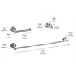 Elegant Kitchen and Bath Freya 3-Pc Stainless Steel Hardware Set in Nickel