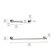 Elegant Kitchen and Bath Freya 3-Pc Stainless Steel Hardware Set in Chrome