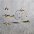 Elegant Kitchen and Bath Freya 4-Pc Stainless Steel Hardware Set in Gold
