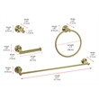 Elegant Kitchen and Bath Freya 4-Pc Stainless Steel Hardware Set in Gold