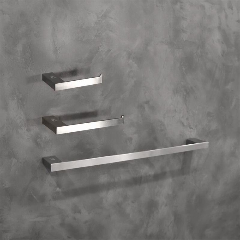 Elegant Kitchen and Bath Sofia 3Pc Stainless Steel Hardware Set in Nickel