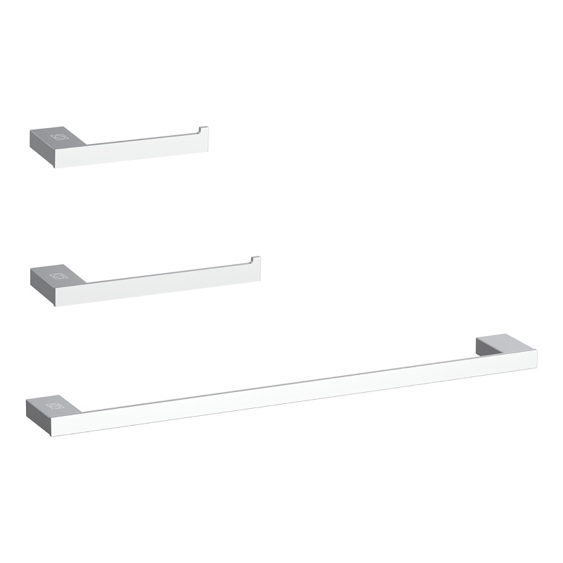 Elegant Kitchen and Bath Sofia 3Pc Stainless Steel Hardware Set in Chrome