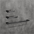 Elegant Kitchen and Bath Sofia 3-Pc Stainless Steel Hardware Set in Matte Black