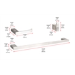 Elegant Kitchen and Bath Sofia 3-Pc Stainless Steel Hardware Set in Nickel