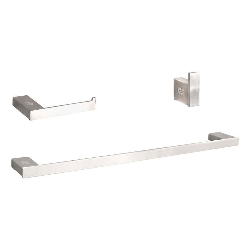 Elegant Kitchen and Bath Sofia 3-Pc Stainless Steel Hardware Set in Nickel