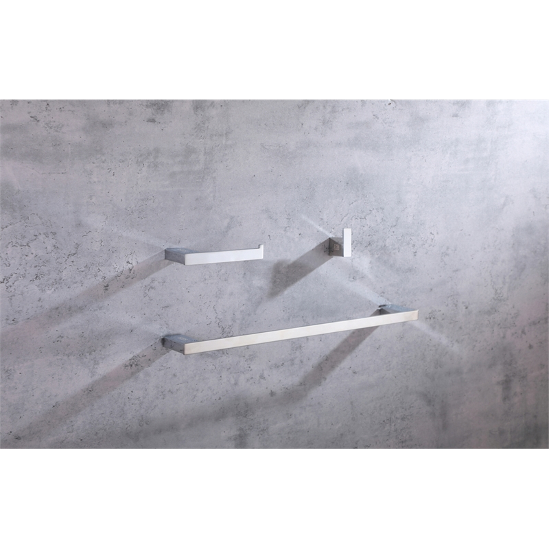 Elegant Kitchen and Bath Sofia 3-Pc Stainless Steel Hardware Set in Chrome