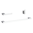 Elegant Kitchen and Bath Sofia 3-Pc Stainless Steel Hardware Set in Chrome