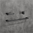 Elegant Kitchen and Bath Sofia 3-Pc Stainless Steel Hardware Set in Black