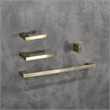 Elegant Kitchen and Bath Sofia 4-Pc Stainless Steel Hardware Set in Gold
