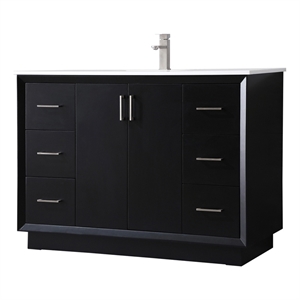 Elegant Kitchen and Bath Hayes 48&quot Solid Wood Single Bathroom Vanity in Black