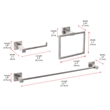 Elegant Kitchen and Bath Isla 3Pc Stainless Steel Hardware Set in Nickel