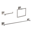 Elegant Kitchen and Bath Isla 3Pc Stainless Steel Hardware Set in Nickel
