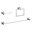 Elegant Kitchen and Bath Isla 3Pc Stainless Steel Hardware Set in Chrome