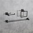 Elegant Kitchen and Bath Isla 3-Pc Stainless Steel Hardware Set in Matte Black