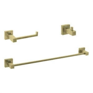 Elegant Kitchen and Bath Isla 3-Pc Stainless Steel Hardware Set in Gold