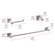 Elegant Kitchen and Bath Isla 3-Pc Stainless Steel Hardware Set in Nickel