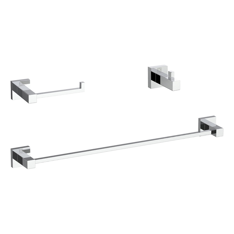 Elegant Kitchen and Bath Isla 3-Pc Stainless Steel Hardware Set in Chrome