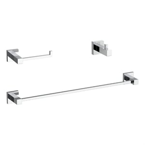 Elegant Kitchen and Bath Isla 3-Pc Stainless Steel Hardware Set in Chrome
