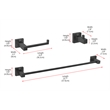 Elegant Kitchen and Bath Isla 3-Pc Stainless Steel Hardware Set in Black