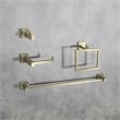 Elegant Kitchen and Bath Isla 4-Pc Stainless Steel Hardware Set in Gold