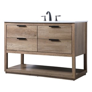 Elegant Kitchen and Bath Larkin 48&quot Solid Wood Single Bathroom Vanity in Oak