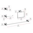 Elegant Kitchen and Bath Isla 4-Pc Stainless Steel Hardware Set in Chrome