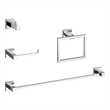 Elegant Kitchen and Bath Isla 4-Pc Stainless Steel Hardware Set in Chrome