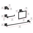 Elegant Kitchen and Bath Isla 4-Pc Stainless Steel Hardware Set in Black