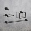 Elegant Kitchen and Bath Isla 4-Pc Stainless Steel Hardware Set in Black