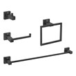 Elegant Kitchen and Bath Isla 4-Pc Stainless Steel Hardware Set in Black
