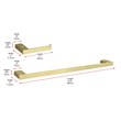 Elegant Kitchen and Bath Sofia 2-Pc Stainless Steel Hardware Set in Gold