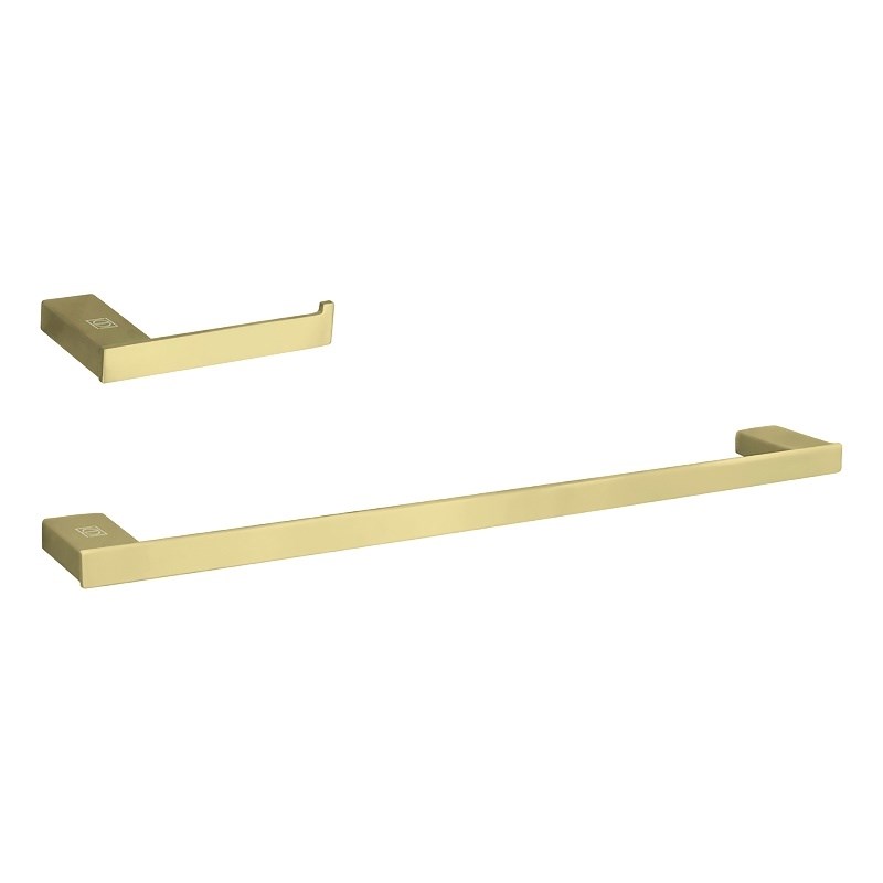 Elegant Kitchen and Bath Sofia 2-Pc Stainless Steel Hardware Set in Gold