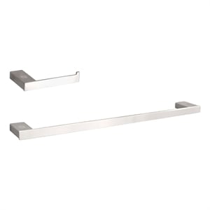 Elegant Kitchen and Bath Sofia 2-Pc Stainless Steel Hardware Set in Nickel
