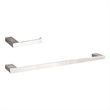 Elegant Kitchen and Bath Sofia 2-Pc Stainless Steel Hardware Set in Nickel