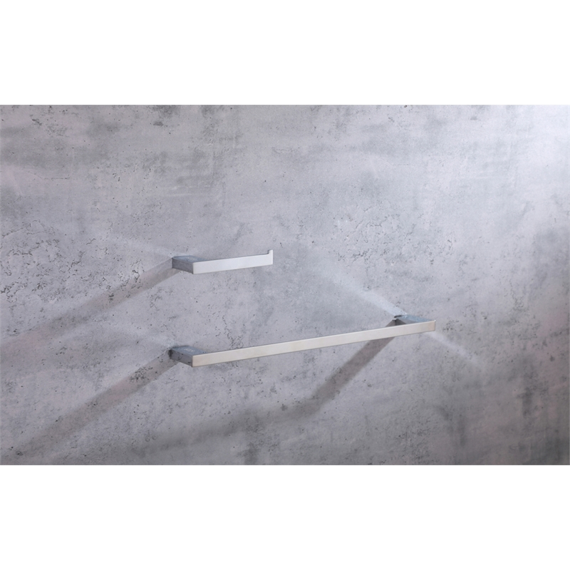 Elegant Kitchen and Bath Sofia 2-Pc Stainless Steel Hardware Set in Chrome