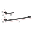 Elegant Kitchen and Bath Sofia 2-Pc Stainless Steel Hardware Set in Black