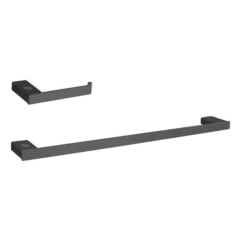 Elegant Kitchen and Bath Sofia 2-Pc Stainless Steel Hardware Set in Black