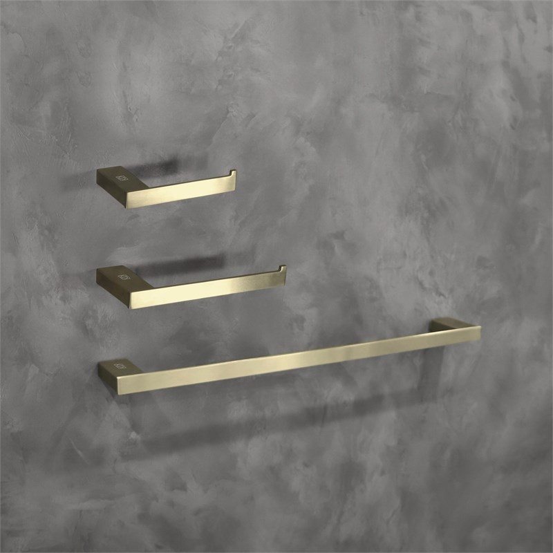 Elegant Kitchen and Bath Sofia 3-Pc Stainless Steel Hardware Set in Brushed Gold