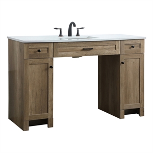 Elegant Kitchen and Bath Cooper 54&quot Solid Wood Bathroom Vanity in Natural Oak