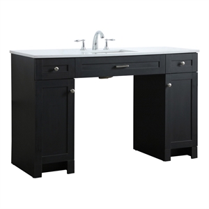 Elegant Kitchen and Bath Cooper 54&quot Solid Wood Bathroom Vanity in Black