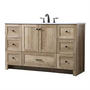Elegant Kitchen and Bath Soma 54&quot Solid Wood Single Bathroom Vanity in Oak