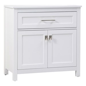 Elegant Kitchen and Bath Adian 30&quot Wood Storage Freestanding Cabinet in White