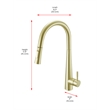 Elegant Kitchen and Bath Lucas Stainless Steel Kitchen Faucet in Brushed Gold