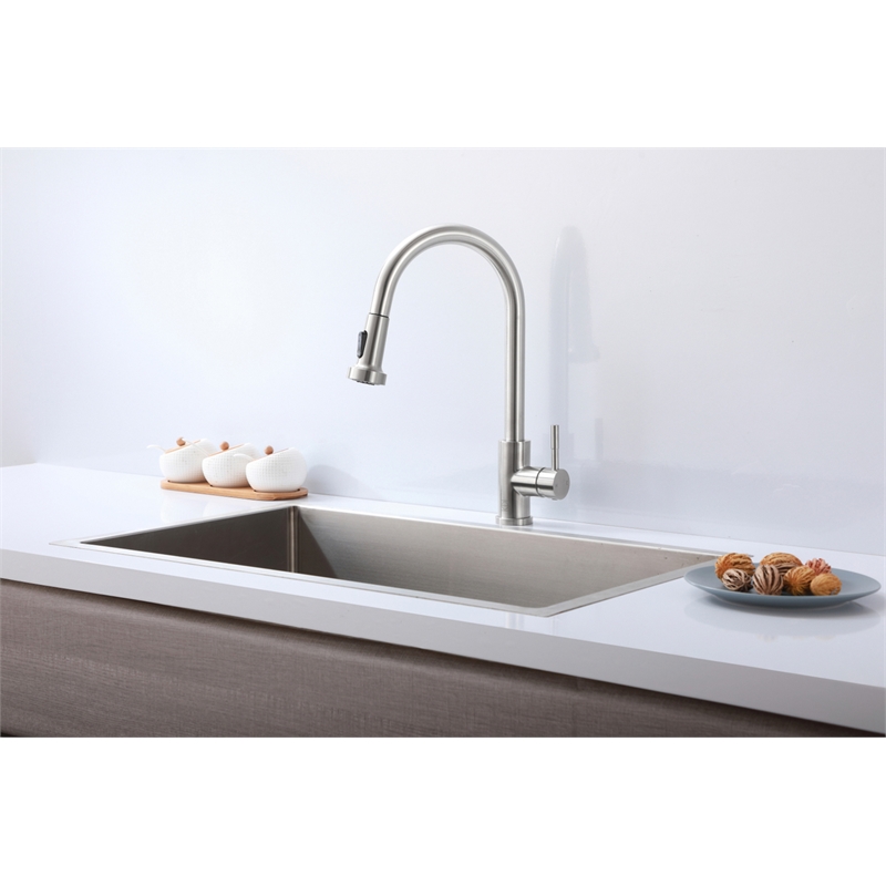 Elegant Kitchen and Bath Sem Stainless Steel Kitchen Faucet in Brushed Nickel