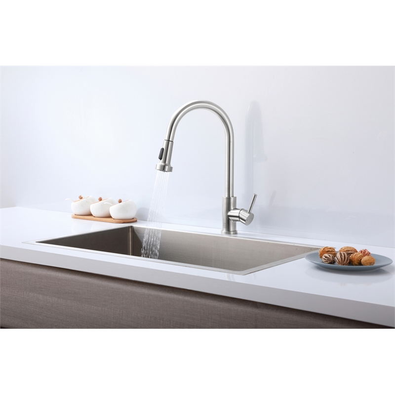 Elegant Kitchen and Bath Sem Stainless Steel Kitchen Faucet in Brushed Nickel