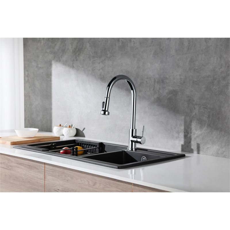 Elegant Kitchen and Bath Sem Stainless Steel Kitchen Faucet in Chrome