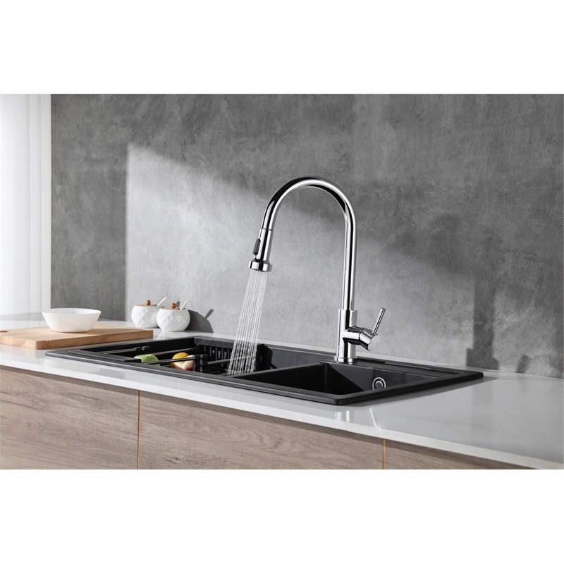 Elegant Kitchen and Bath Sem Stainless Steel Kitchen Faucet in Chrome