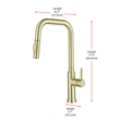 Elegant Kitchen and Bath Noor Stainless Steel Kitchen Faucet in Brushed Gold